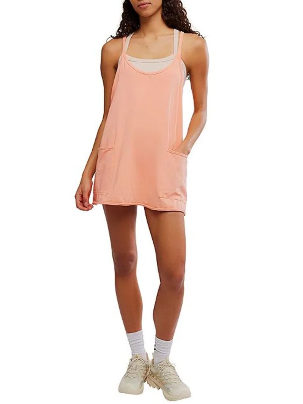 Free People FP Movement Hot Shot Sleeveless Patch Pocket Mini/Shorts Dress  M
